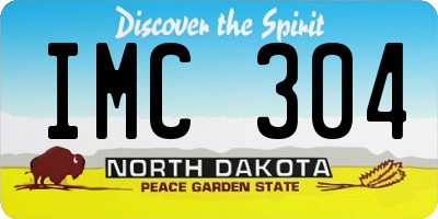 ND license plate IMC304