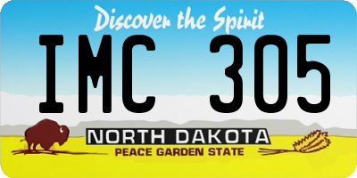 ND license plate IMC305