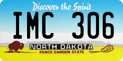 ND license plate IMC306