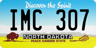 ND license plate IMC307