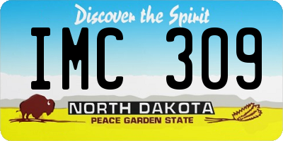 ND license plate IMC309