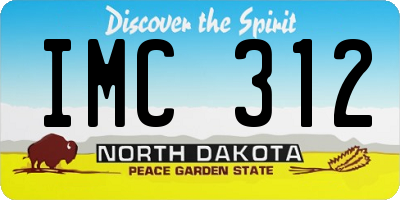 ND license plate IMC312