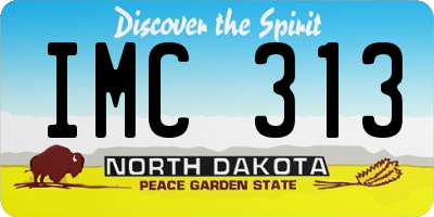ND license plate IMC313