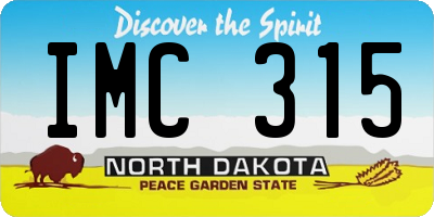 ND license plate IMC315