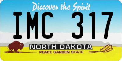 ND license plate IMC317