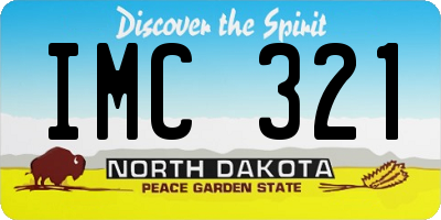 ND license plate IMC321