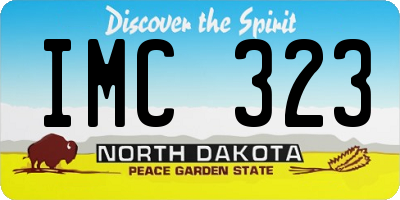 ND license plate IMC323