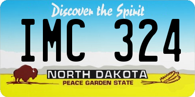ND license plate IMC324