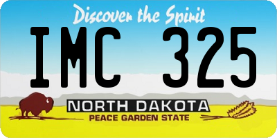 ND license plate IMC325