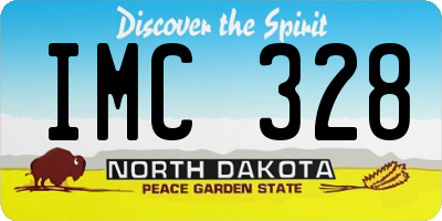 ND license plate IMC328