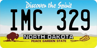 ND license plate IMC329