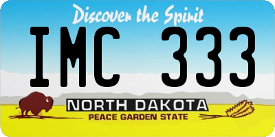 ND license plate IMC333