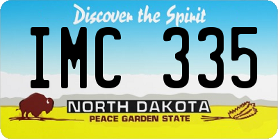 ND license plate IMC335