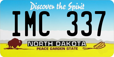 ND license plate IMC337