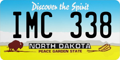 ND license plate IMC338