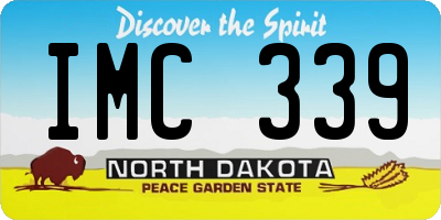 ND license plate IMC339