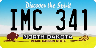 ND license plate IMC341