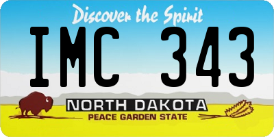 ND license plate IMC343