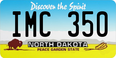 ND license plate IMC350