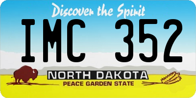 ND license plate IMC352