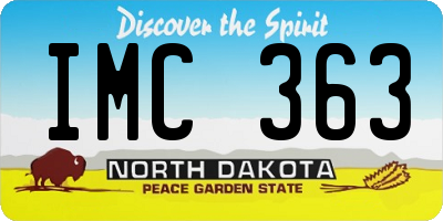 ND license plate IMC363