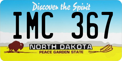 ND license plate IMC367