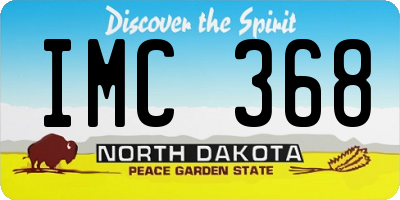 ND license plate IMC368