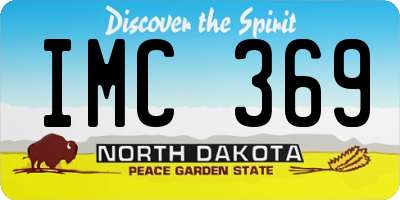 ND license plate IMC369