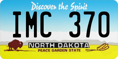 ND license plate IMC370