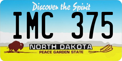 ND license plate IMC375