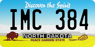 ND license plate IMC384