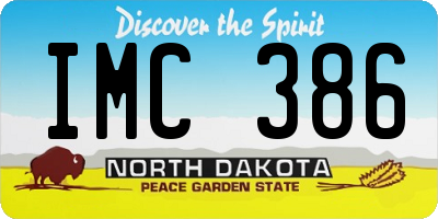ND license plate IMC386