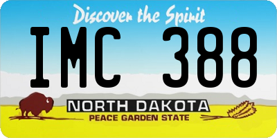 ND license plate IMC388