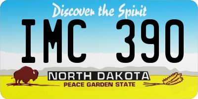 ND license plate IMC390
