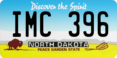 ND license plate IMC396