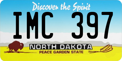 ND license plate IMC397