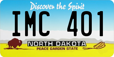 ND license plate IMC401