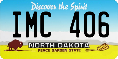 ND license plate IMC406