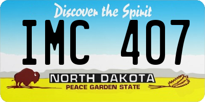 ND license plate IMC407