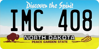 ND license plate IMC408