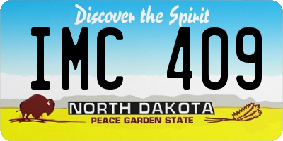 ND license plate IMC409