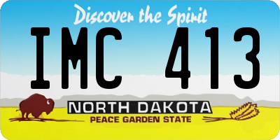 ND license plate IMC413