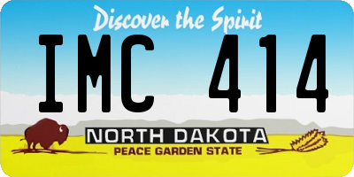 ND license plate IMC414
