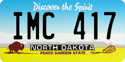 ND license plate IMC417