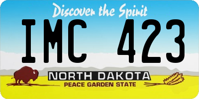 ND license plate IMC423