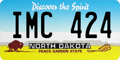 ND license plate IMC424