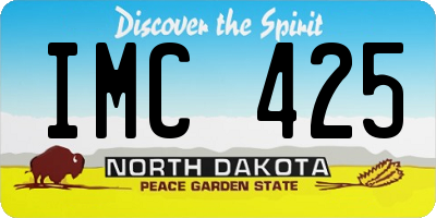 ND license plate IMC425
