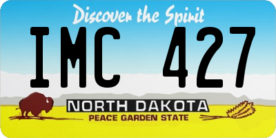 ND license plate IMC427