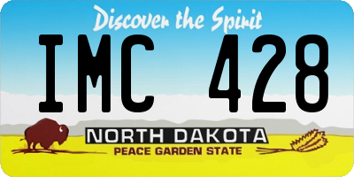 ND license plate IMC428