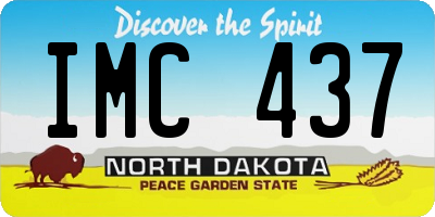 ND license plate IMC437